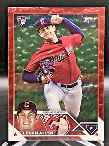 LOGAN ALLEN 2023 Topps Update RED FOIL BOARD ROOKIE SP RC #'d /199 #US233