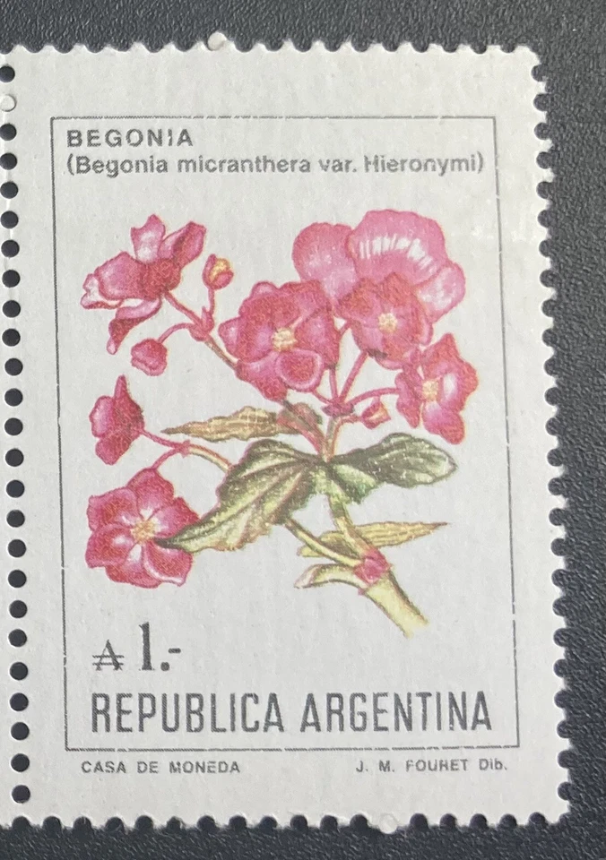 Argentina: 1985 "Juego de flores alto valor" MNH SC # 1524. Lote # 10-050902 Foto 1 de 1