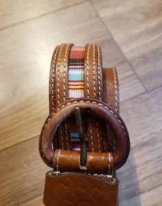 Next Leather Belt Womens 12-14 Brown Vintage Boho Hippie - Picture 1 of 5