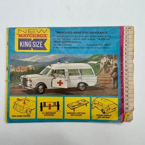 Matchbox Lesney Vintage 1967 Catalog King Size Mercedes Benz Ambulance RARE - Picture 1 of 6