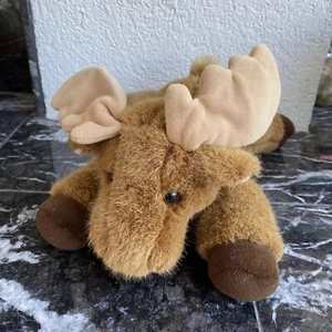Peluche vintage alce marrone 1993 animale peluche peluche peluche - Foto 1 di 7