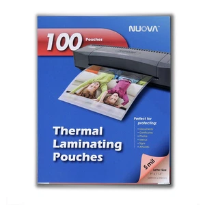 Nuova 100-Pack, 5 Mil Thermal Laminating Pouches 9 x 11.5 Inches, Letter Size - Picture 1 of 2