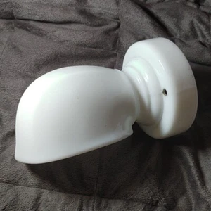 Vintage Art Deco White Milk Glass Bathroom Sconce Wall Light Fixture Shade - Picture 1 of 12