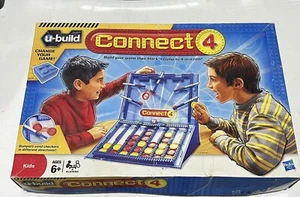 Hasbro U-BUILD CONNECT 4 Lego System Family Board Game Strategy Kids - Picture 1 of 6