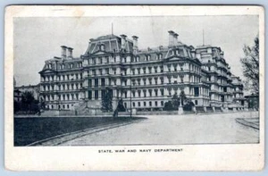 BUILDING DEL DEPARTAMENTO DE GUERRA DEL ESTADO Y MARINA DE 1910 WASHINGTON DC IMPRESO POR LOS CIEGOS - Imagen 1 de 2