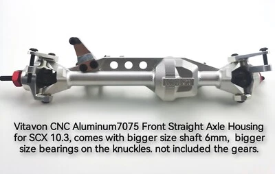 Vitavon Axial SCX10 III Bronco Front Straight Axle Housing set Aluminum 7075 - Image 1 of 4