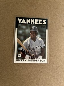 1986  RICKEY HENDERSON  “HALL OF FAMER”  TOPPS BASEBALL  # 500  NM-MINT
