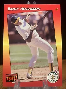 1992 Triple Play #63 Rickey Henderson Oakland Athletics HOF - Picture 1 of 2