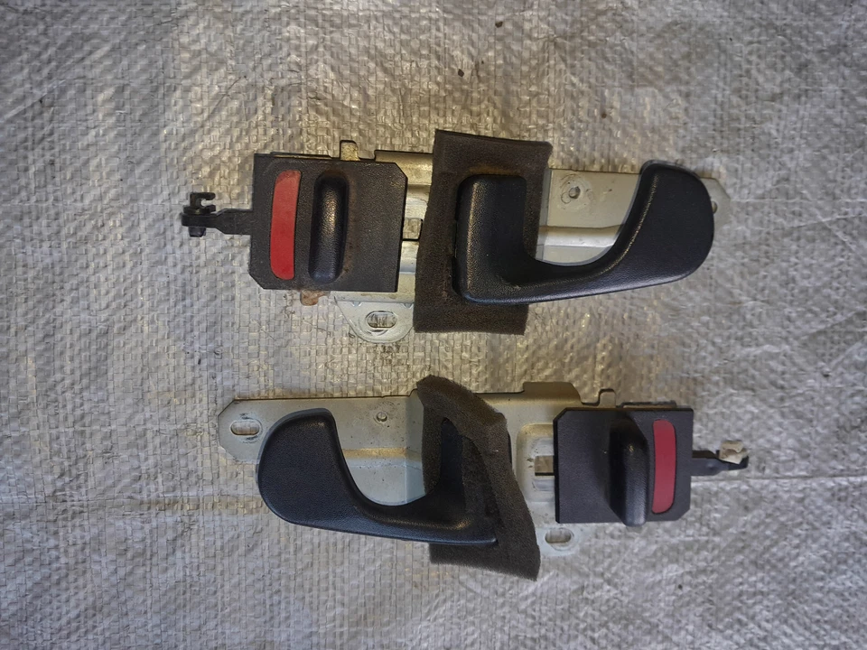 91-99 Mitsubishi 3000GT Dodge Stealth INTERIOR DOOR HANDLES BLACK LEFT RIGHT - Image 1 of 1