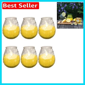 Prices Modern Citronella Candles - 6 Pack Outdoor Repellent in Yellow Glass Jars - Picture 1 of 3