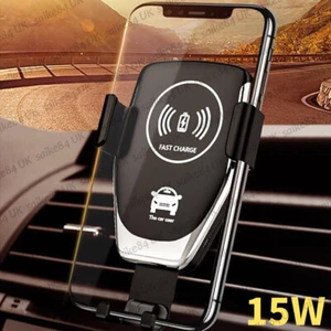 Car Wireless Fast Charging Automatic Clamp Gravity Phone Mount Holder Air Vent - Picture 1 of 14