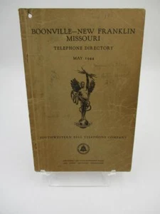 Vtg RARE 1944 Boonville New Franklin Missouri MO Telephone Phone Book Directory - Picture 1 of 1