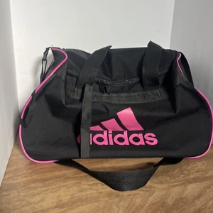Adidas Diablo Medium Duffel Gym Bag Black /Pink Sports Training 18X11X10 - Picture 1 of 4