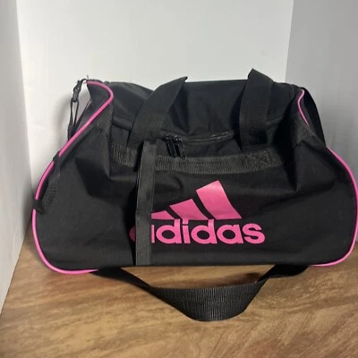Adidas Diablo Medium Duffel Gym Bag Black /Pink Sports Training 18X11X10 - Image 1 of 4