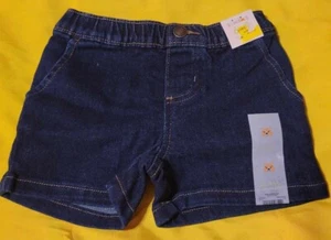 NUEVO CON ETIQUETAS Garanimals Unisex Bebé 6-9 Meses Azul Oscuro Jeans Shorts - Imagen 1 de 2