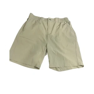 Soothfeel Shorts Men's Athletic Green L Elastic Waist Chino Snap Button - Picture 1 of 4