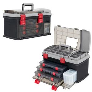 5 Layers Fishing Tackle Box w/ Dividers & Top Storage 3 Removable Utility Boxes - Picture 1 of 10