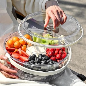 Dried Fruit Snack Plate Divided Serving Dish for Wedding Dining Room Cookies - Picture 1 of 6