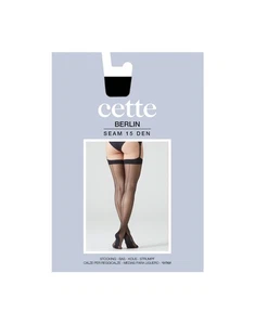 Cette Berlin Seamed Stockings Point Heel 15 Denier- Black or Natural - Picture 1 of 8