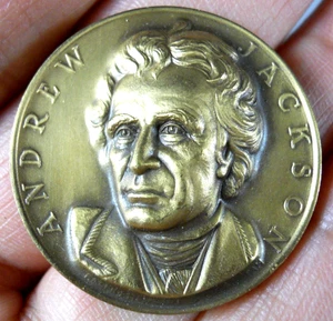 Vintage Präsident Andrew Jackson 1983 MACO Bronzemedaille Token Münze Exonumia - Bild 1 von 4