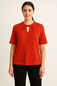 FREE POSTAGE IN AUSTRALIA - DAVID LAWRENCE RED PEEP HOLE TOP SIZE M - Bild 1 von 7
