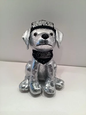 Raising Canes Happy New Year Countdown Cane Limited Edition Silver Dog Plush NEW - Image 1 of 4