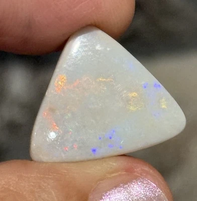 10.05ct 22x20x4mm Solid Coober Pedy White Australian Opal Cabochon Gem - Image 1 of 4