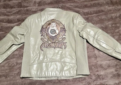 Jaqueta feminina estilo moto couro avirex vintage super rara tamanho 2XL - Imagem 1 de 4