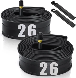 2 Pack Bicycle Inner Tubes with Tire Levers 12"-29" Schrader Valve AV - Picture 1 of 5