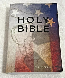 Holy Bible US Veteran Extra Large Print KJV Armed Services Ministry- Good - Picture 1 of 5