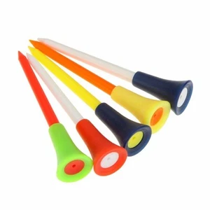 10/30/50pcs Cushion Top Golf Tees Golf Tool Plastic & Rubber 83mm Random Color - Picture 1 of 14
