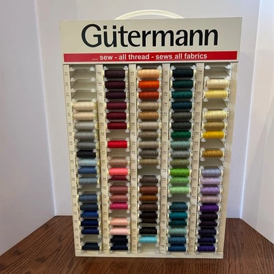 Gutermann 100 Thread Spool Display Storage Cabinet Case w/ 85 Spools Polyester - Image 1 of 4
