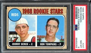 1968 Topps #247 Johnny Bench RC PSA 8 HOF Cincinnati Reds 9358 - Picture 1 of 2