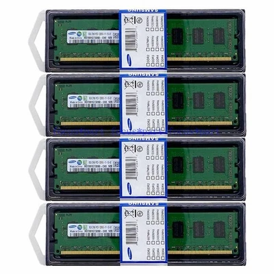 Samsung 32GB (4x 8GB) DDR3-1600 PC3-12800 240PIN 2Rx8 Desktop Nicht-ECC Speicher - Bild 1 von 4