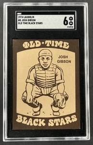1974 Laughlin Old Time Black Stars #8 Josh Gibson SGC 6 EXNM HOF Homestead Grays - Picture 1 of 4