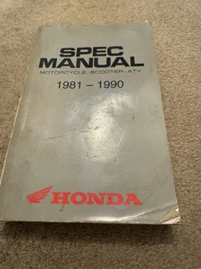 Manual de especificaciones del concesionario Honda 1981-1990 OEM - Imagen 1 de 2