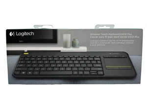 Logitech K400 Plus Bezprzewodowa klawiatura dotykowa z touchpadem TV Media Nowa stalówka zapieczętowana - Zdjęcie 1 z 5