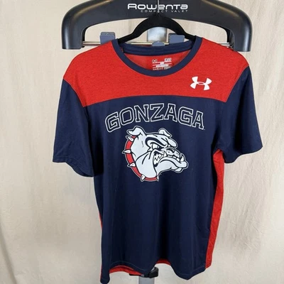 Under Armour Gonzaga University Bulldogs Shirt Shirt Small S Blue Heat Gear - Image 1 of 3
