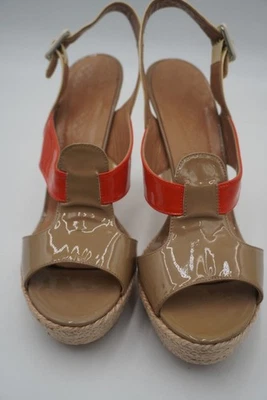 Anya Hindmarch London Bloque de Color Charol Plataforma Correa Tacón Talla 10/40 Foto 1 de 4