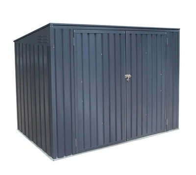 Mülltonnenbox Gerätebox Gartenbox Metall dunkelgrau Westmann 100x235x131cm - Bild 1 von 4
