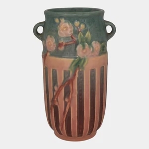 Roseville Cherry Blossom Pink 1933 Vintage Art Deco Pottery Ceramic Vase 620-7 - Picture 1 of 6