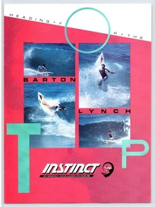 Instinct Barton Lynch Surfing 1986 Print Ad Beach Fashion 8.5" x 11" - Picture 1 of 1