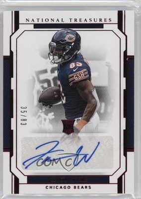 2018 Panini National Treasures Jersey Number Red /83 Javon Wims Rookie Auto RC - Image 1 of 2