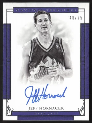 Jeff Hornacek 2016-17 Panini National Treasures Signatures #38 /75 - Image 1 of 2