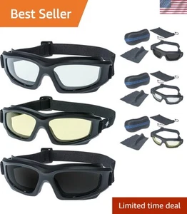 Heavy-Duty Motorcycle Goggles with Hard Case for Ultimate Eye Protection - Bild 1 von 7