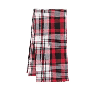 Fireside Plaid Red & Black Woven Kitchen Dishtowel - Picture 1 of 3