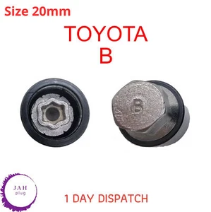 LETRA B TUERCA RUEDA BLOQUEO SEGURIDAD PERNO LLAVE MAESTRA ENCHUFE, WNLK PARA TOYOTA 20mm - Imagen 1 de 4