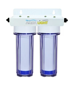 Aqua light Leerfilter 2x10 Zoll ca.3000ml , inkl.Leerpatronen + Wandhalterung - Bild 1 von 1