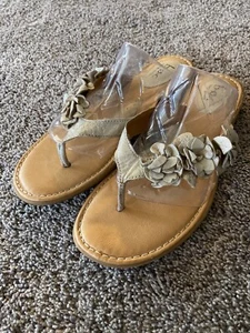 Born Concept BOC Adney Damen-Sandale goldfarben metallic Leder US 11 Medium C82002 - Bild 1 von 12