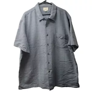 TRADER BAY Men's XXL Blue Hawaiian Shirt Embroidered - Picture 1 of 12